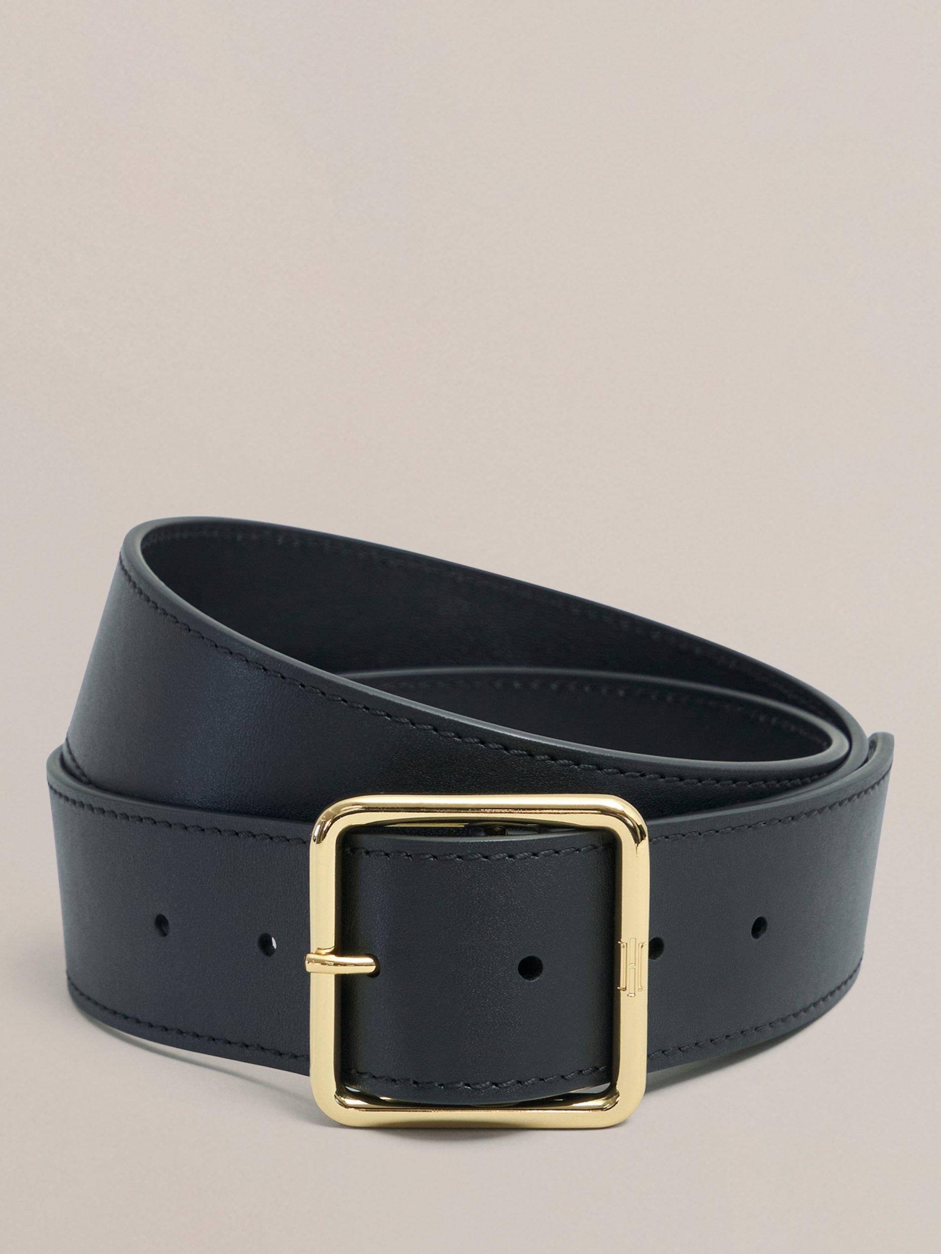 Product image 1 of 3, which shows Hobbs Leena Wide Pure Leather Belt, Black, L