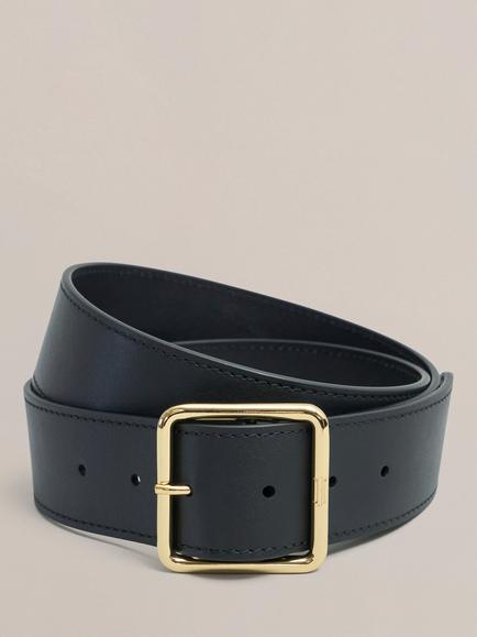 Hobbs Leena Wide Pure Leather Belt, Black, Black