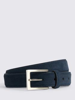 Moss Suede Leather Belt, Ink