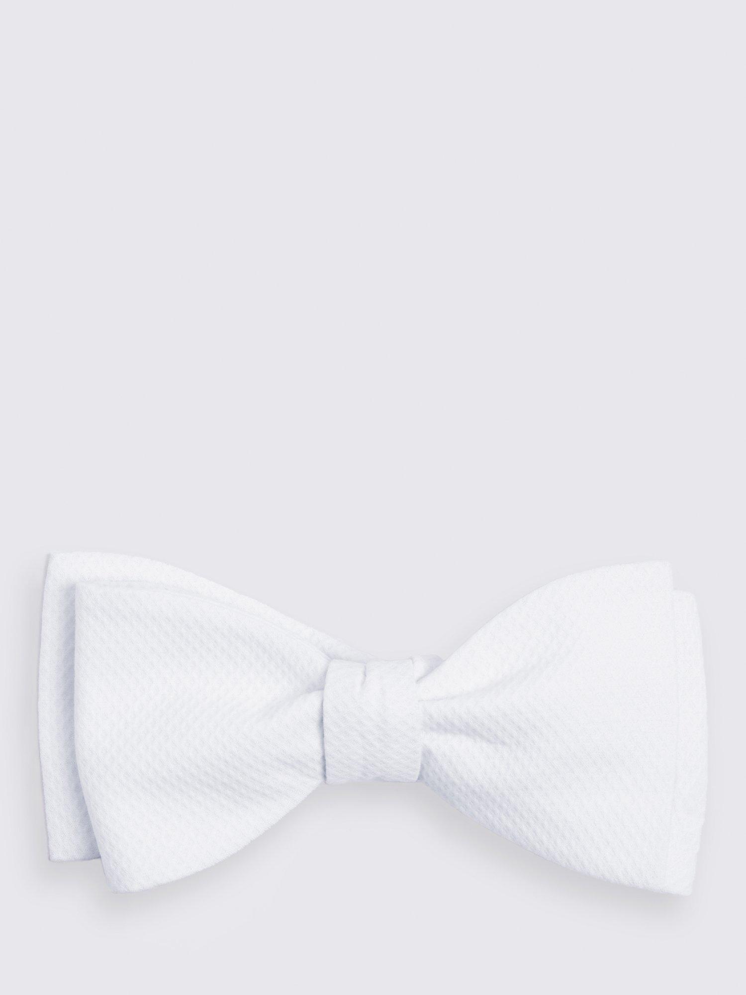 Product image 1 of 1, which shows Moss Cotton Marcella Bow Tie, White, One Size