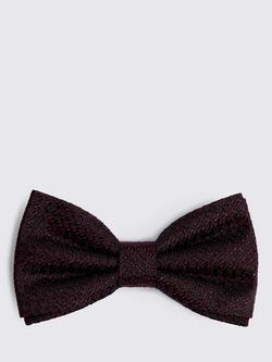 Moss Silk Grenadine Bow Tie, Black