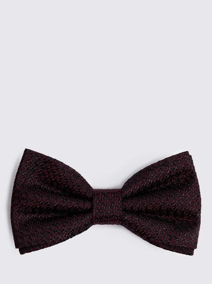 Moss Silk Grenadine Bow Tie, Burgundy