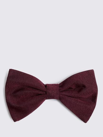 Moss Bottinelli Silk Grosgrain Bow Tie, Burgundy