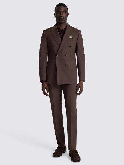 Moss Tailored Fit Wool Blend Performance Suit Jacket, Dark Plum - view 2, Dark Plum