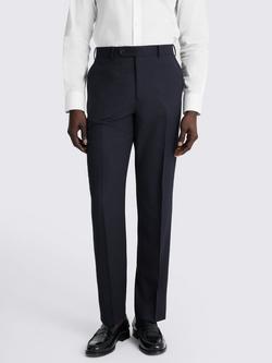 Moss Regular Fit Puppytooth Wool Suit Trousers, Navy, Navy