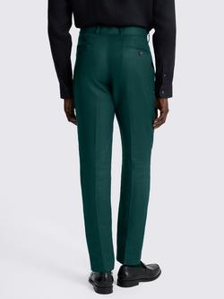 Moss Slim Fit Linen Twill Suit Trousers, Emerald - view 2, Emerald