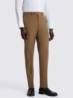 Moss Performance Tailored Fit Wool Blend Suit Trousers, Chestnut