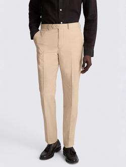 Moss Performance Tailored Fit Wool Blend Suit Trousers, Neutral