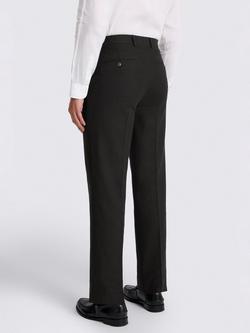 Moss Tailored Fit Linen Blend Suit Trousers, Black - view 2, Black