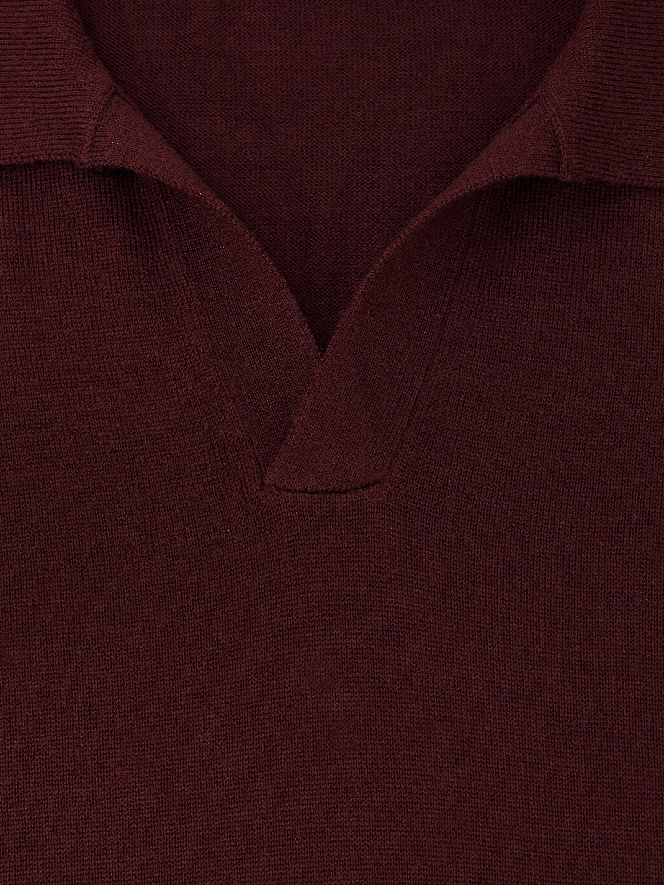 Product image 2 of 5, which shows Reiss Duchie Polo Shirt, Port Red, XS