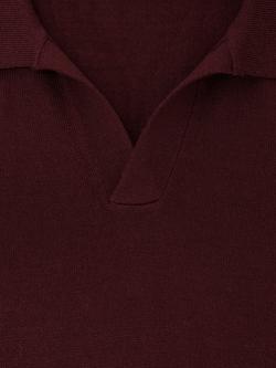 Reiss Duchie Wool Polo Shirt - view 2, Port Red