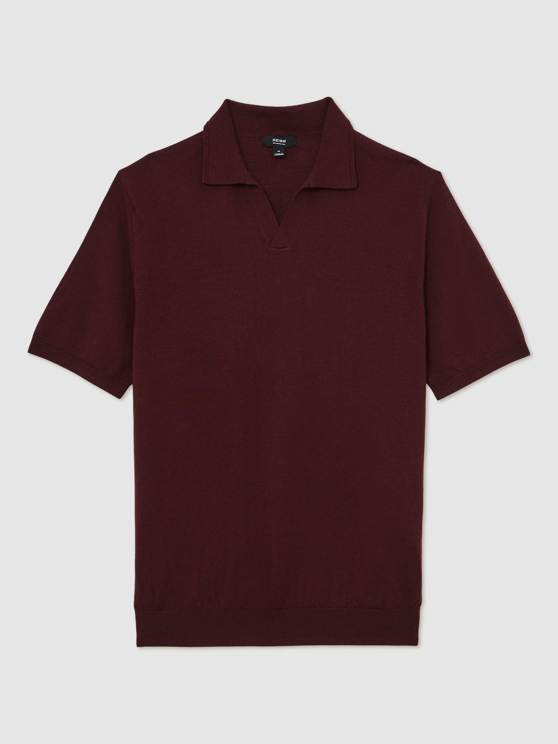 Product image 3 of 5, which shows Reiss Duchie Polo Shirt, Port Red, XS