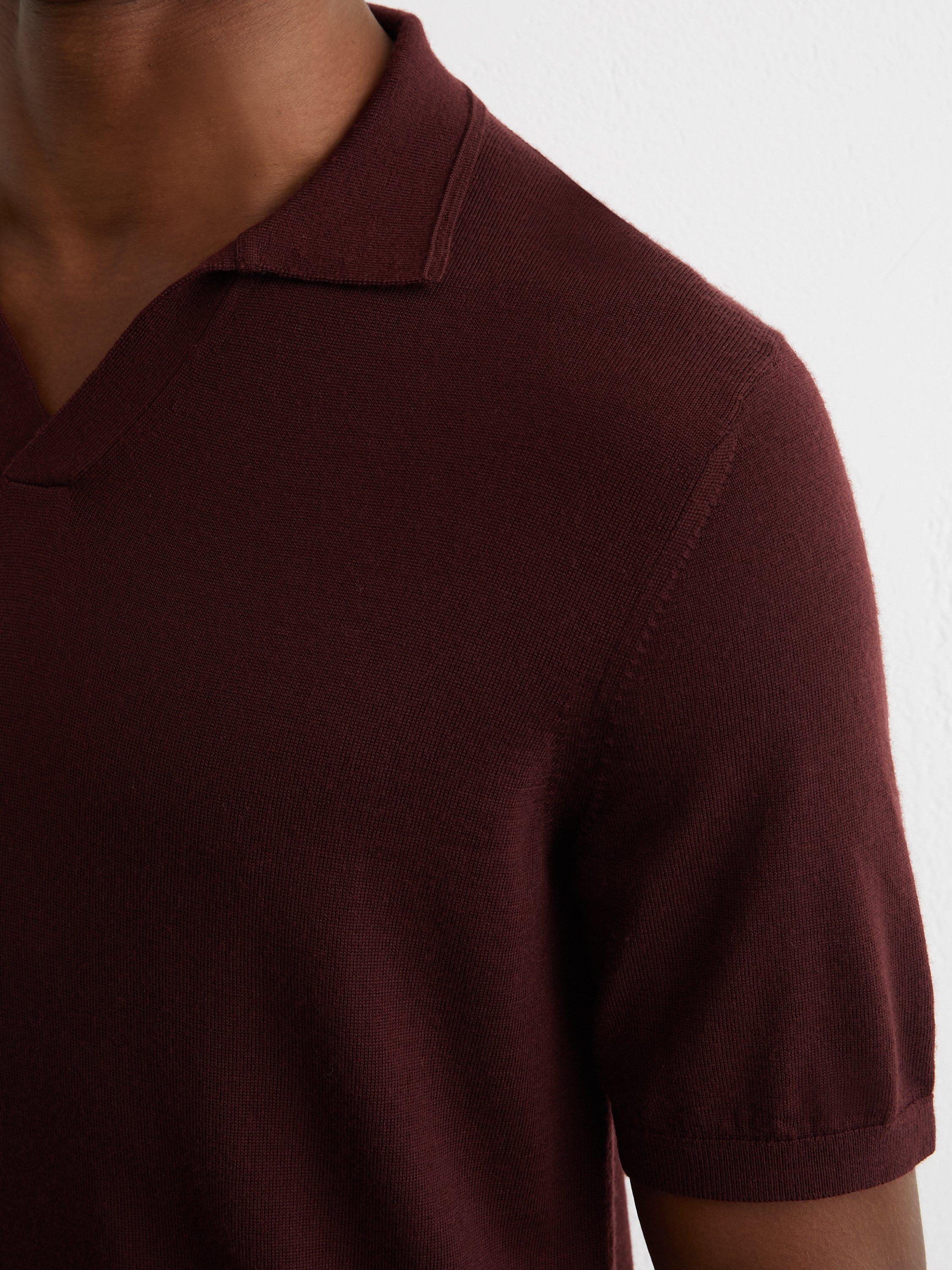 Product image 4 of 5, which shows Reiss Duchie Polo Shirt, Port Red, XS