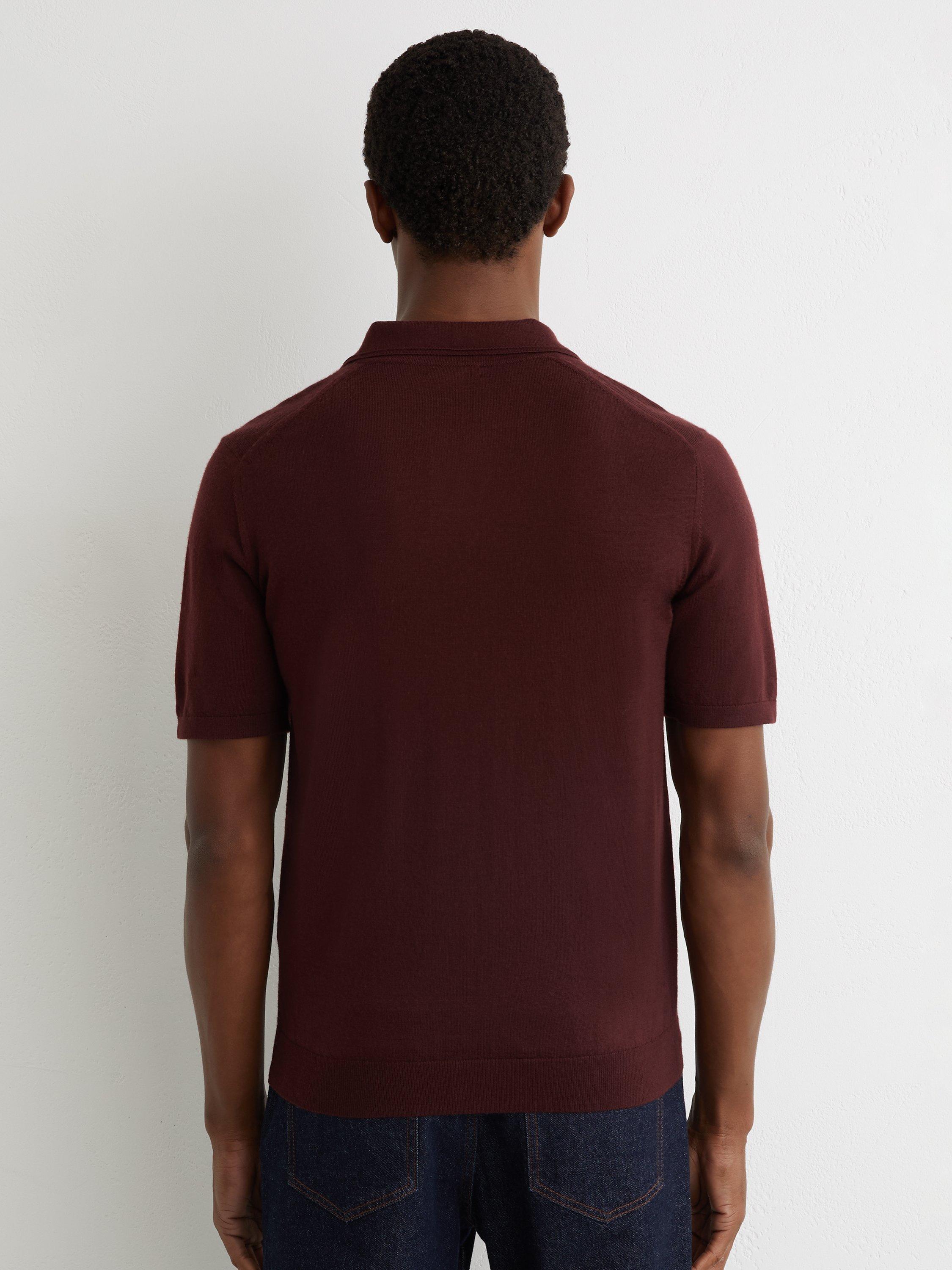 Product image 5 of 5, which shows Reiss Duchie Polo Shirt, Port Red, XS