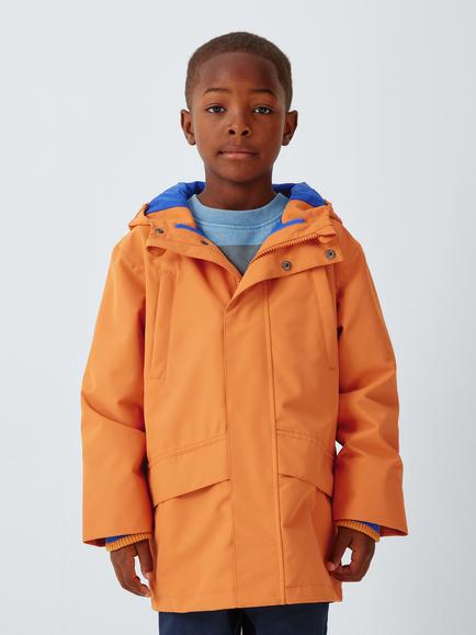 John Lewis Kids' 3-in-1 Borg Gilet Waterproof Jacket, Golden Ochre, Golden Ochre
