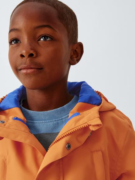 John Lewis Kids' 3-in-1 Borg Gilet Waterproof Jacket, Golden Ochre - view 2, Golden Ochre