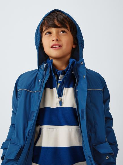 John Lewis Tech Waterproof Parka, Estate Blue - view 2, Estate Blue