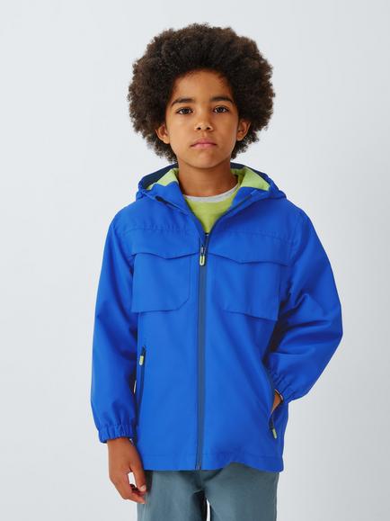 John Lewis Kids' Waterproof Shell Jacket, Dazzling Blue, Dazzling Blue