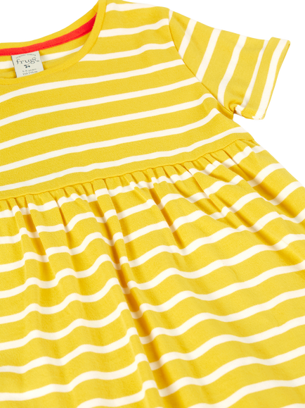 Frugie Kids' Tallie Cotton Applique Dress, Lemon Breton/Ray - view 2, Lemon Breton/Ray
