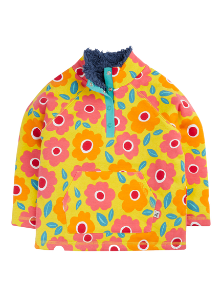 Frugi Kids' Snuggle Fleece, Floral Fields, Floral Fields