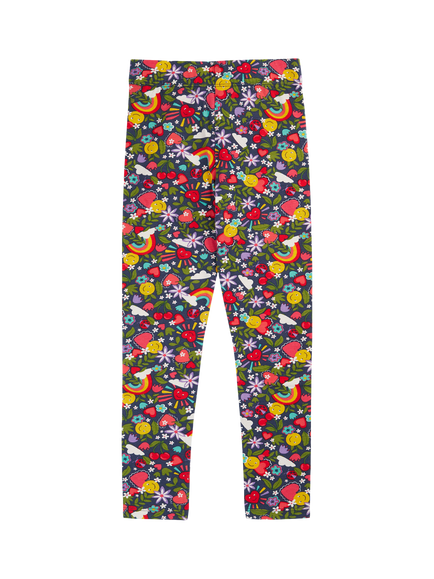 Frugi Kids' Leona Printed Leggings, Happy Days, Happy Days