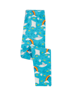 Frugi Kids' Libby Printed Leggings, Rainbow Rays, Rainbow Rays