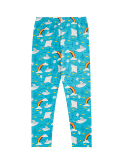 Frugi Kids' Libby Printed Leggings, Rainbow Rays - view 2, Rainbow Rays