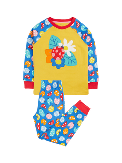 Frugi Kids' Jamie Ladybird Pyjamas, Multi, Multi