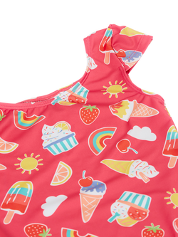 Frugi Kids' Marina Swimsuit, Multi - view 2, Multi