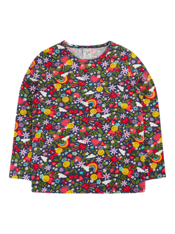 Frugi Kids' Bryher Stretch Cotton Top, Happy Days, Happy Days