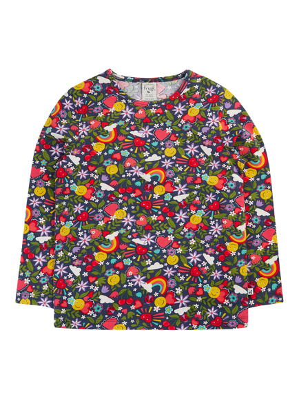 Frugi Kids' Bryher Stretch Cotton Top, Happy Days, Happy Days