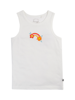 Frugi Kids' Varlie Cotton Vest, Pack of 2, Bloom - view 2, Bloom