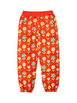 Frugi Kids' Malpas Floral Print Joggers, Multi, Multi