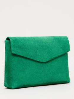 Phase Eight Suede Clutch Bag - view 2, Green