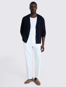 Moss V-Neck Cardigan, Navy - view 2, Navy