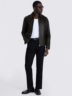 Moss Rich Nappa Leather Jacket - view 2, Black