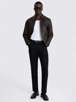 Moss Rich Nappa Leather Jacket - view 2, Dark Brown