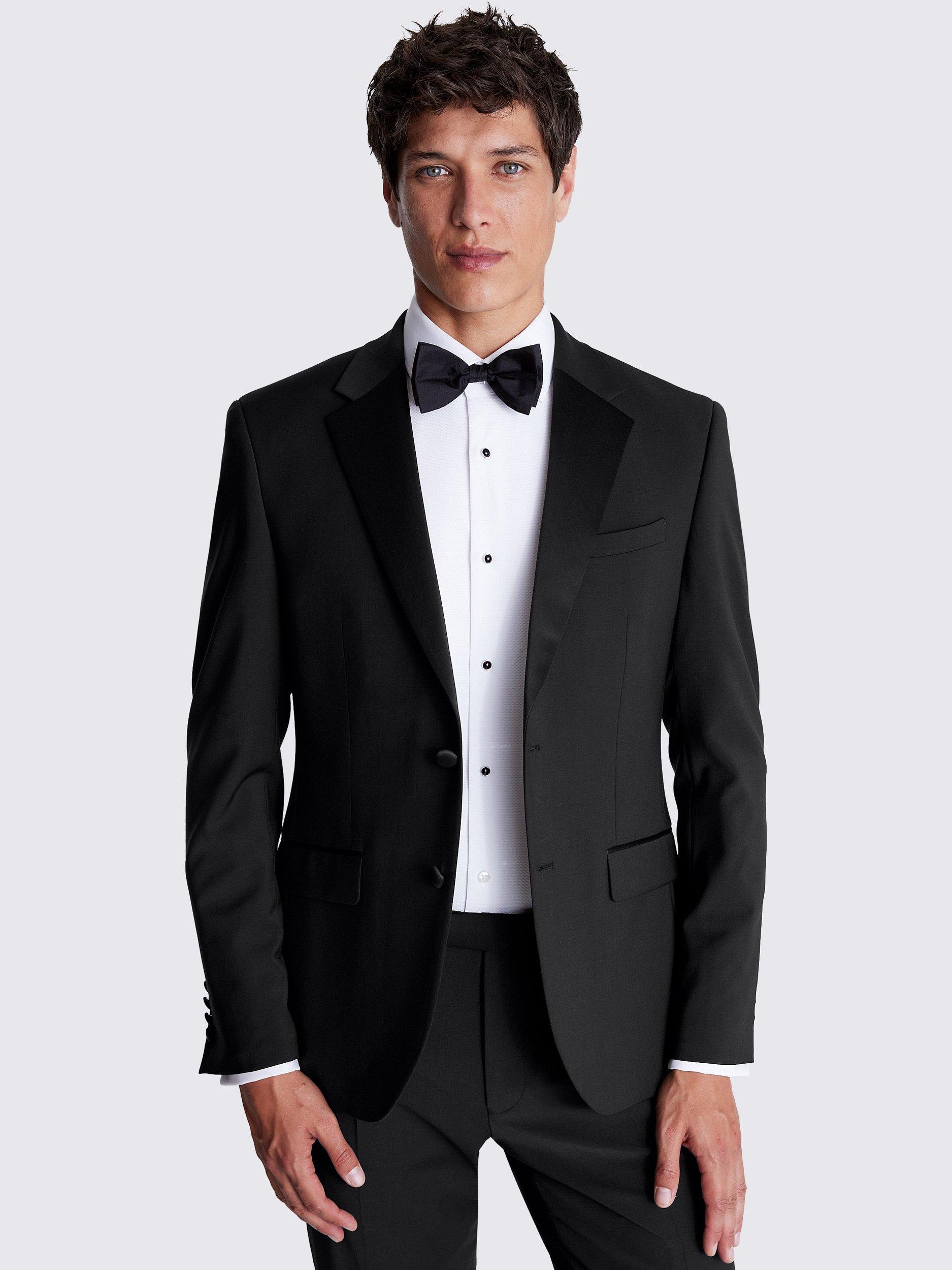 Product image 1 of 4, which shows Moss Nano tuxedo Jacket, Black, 34S