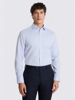 Moss Non-Iron Dobby Cotton Regular Fit Shirt, Sky, Sky