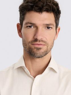 Moss Cotton Blend Regular Fit Melange Shirt, Neutral - view 2, Neutral