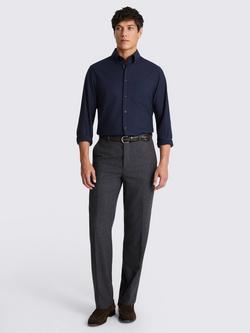 Moss Cotton Regular Fit Oxford Shirt, Navy - view 2, Navy
