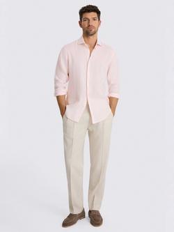 Moss Linen Regular Fit Shirt - view 2, Pink