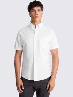 Moss Cotton Regular Fit Oxford Shirt, Sky Blue, White