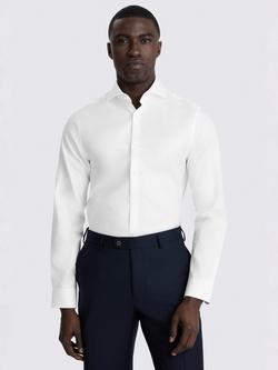 Moss Cotton Twill Slim Fit Shirt, White, White