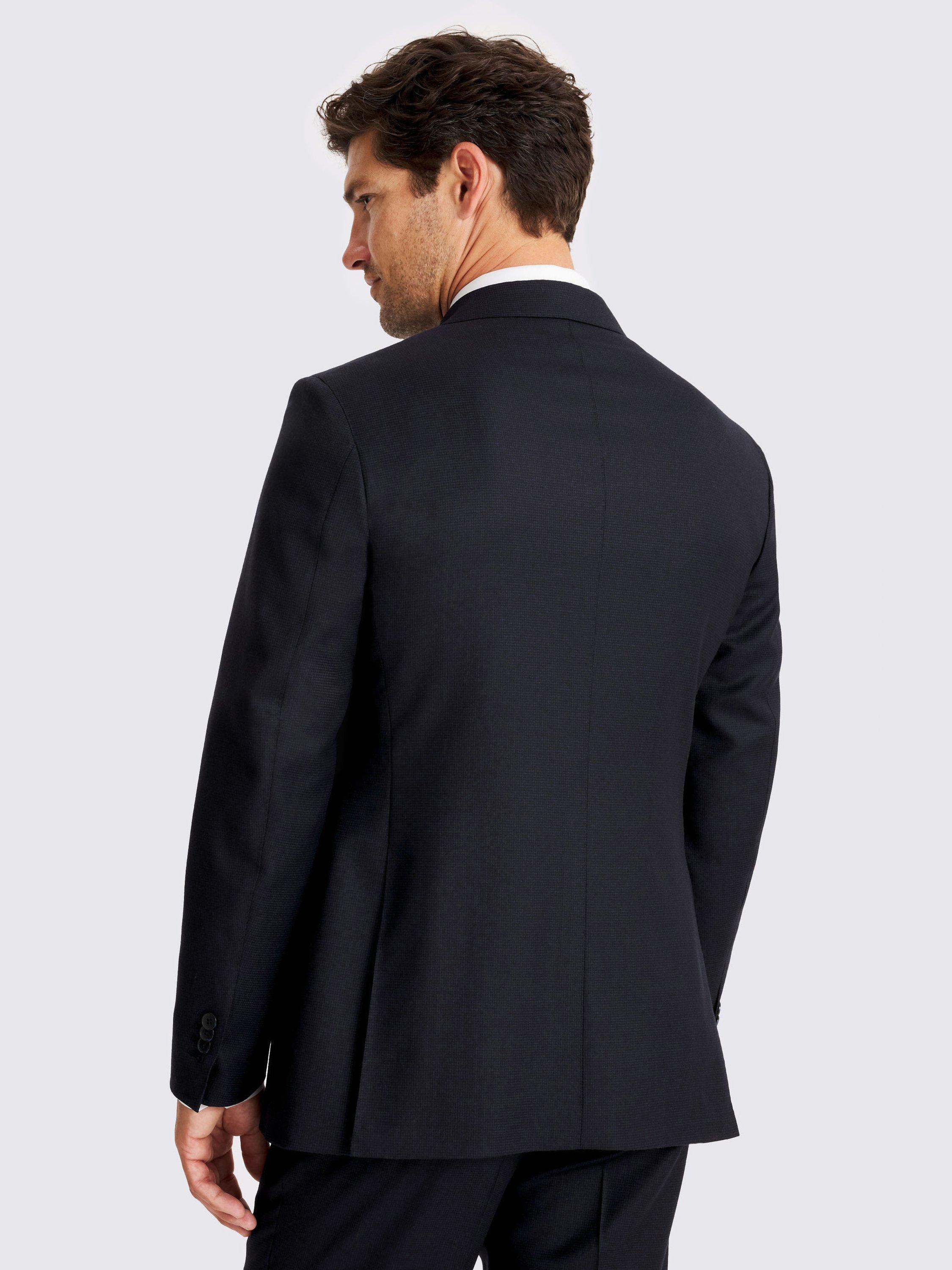 Product image 3 of 5, which shows Moss Tailored Fit Wool Puppytooth Suit Jacket, Navy, 36S