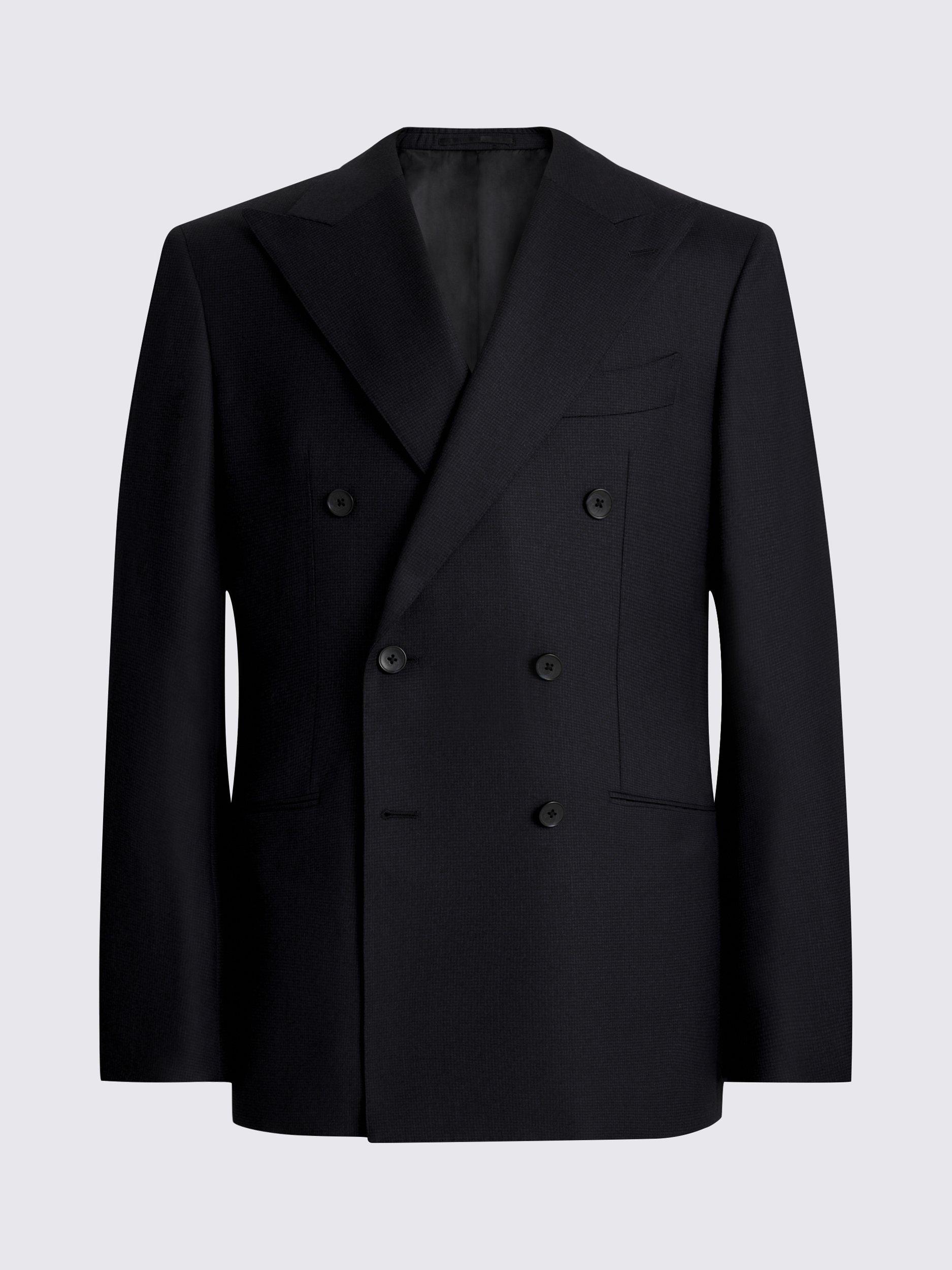 Product image 5 of 5, which shows Moss Tailored Fit Wool Puppytooth Suit Jacket, Navy, 36S