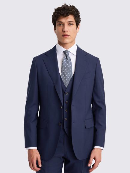 Moss Tailored Fit Italian Wool Suit Jacket, Bright Blue
