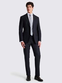 Moss Tailored Fit Italian Wool Suit Jacket, Navy - view 2, Navy