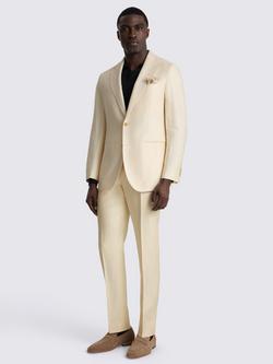 Moss Tailored Fit Italian Twill Silk Blend Suit Jacket Off White - view 2, Off White