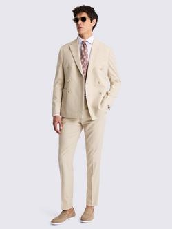 Moss Slim Fit Double-Breasted Suit Jacket, Camel - view 2, Camel
